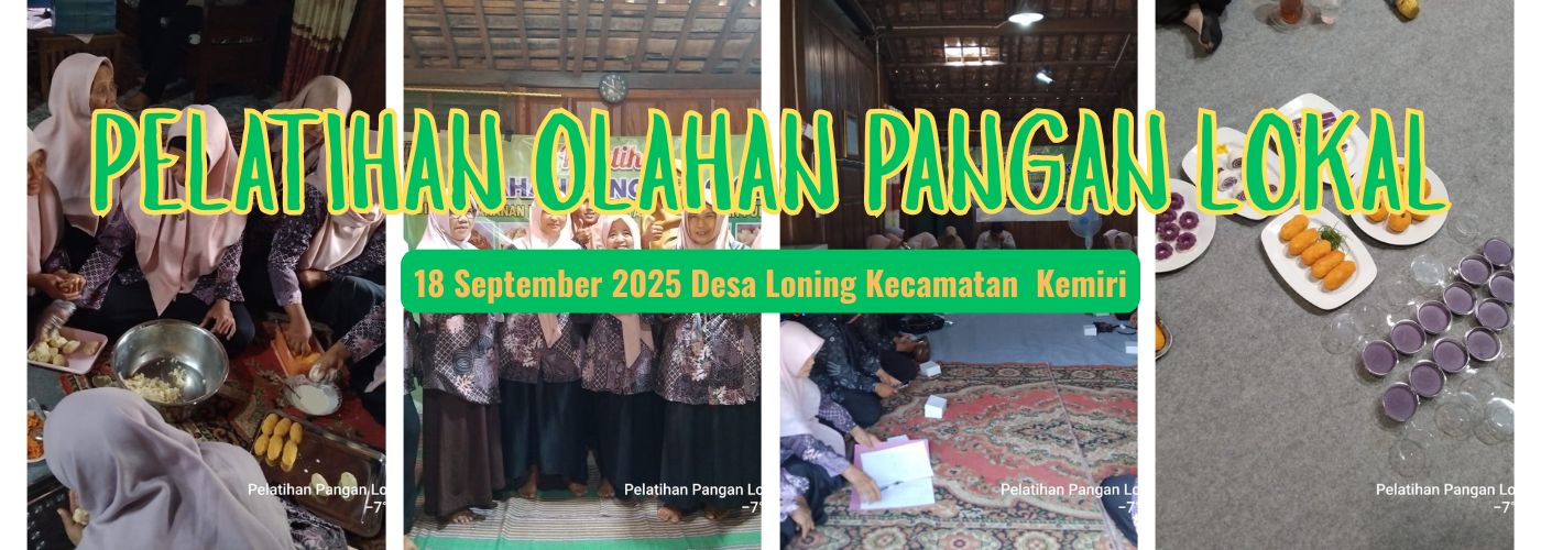 Pelatihan Olahan Pangan Lokal di Desa Loning, Kemiri